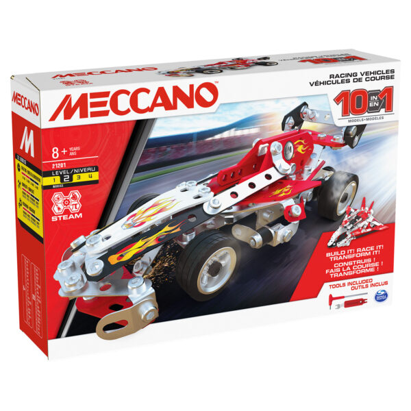 Coffret Meccano 10 voitures courses en 1