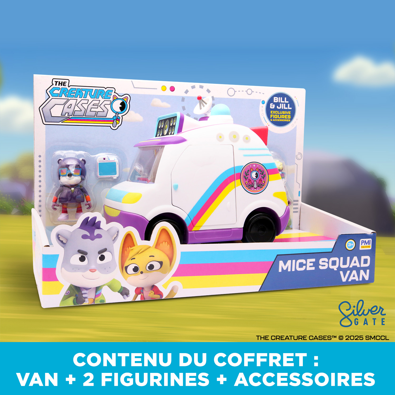 Enquêtes Sauvages - Van de la Brigade Souris avec 2 figurines – Image 2