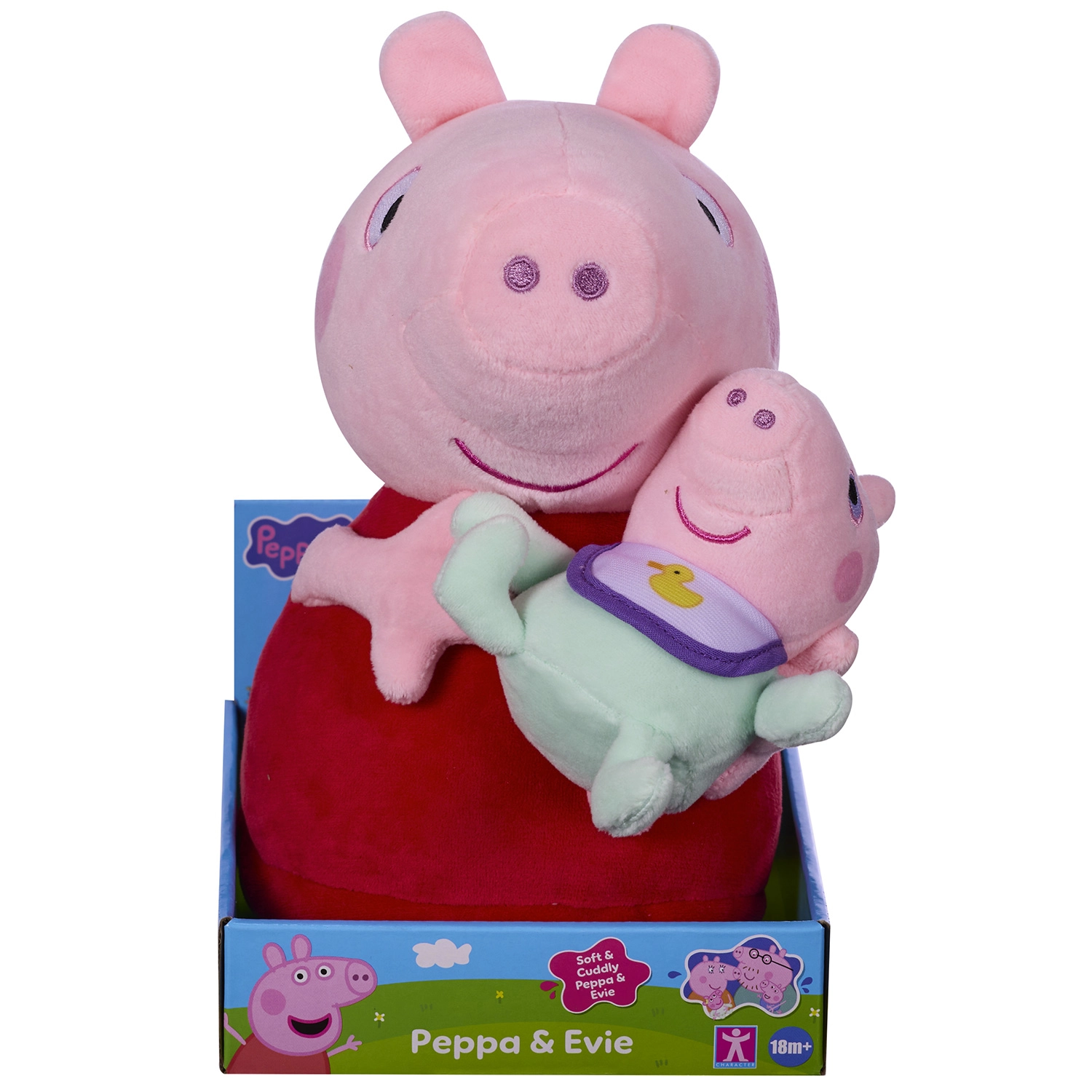 Peluches Peppa Pig et Baby Evie