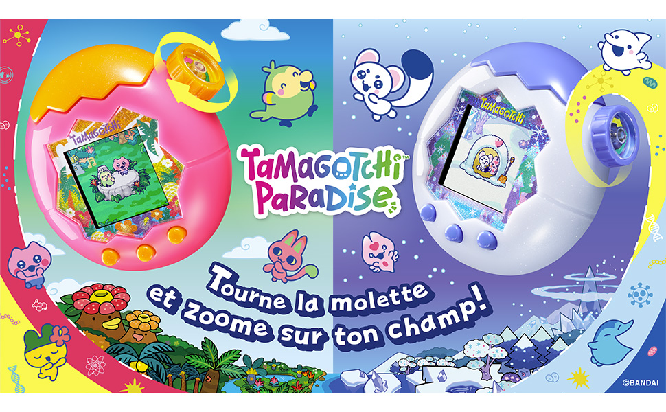 Tamagotchi Paradise couleurs orange bleu
